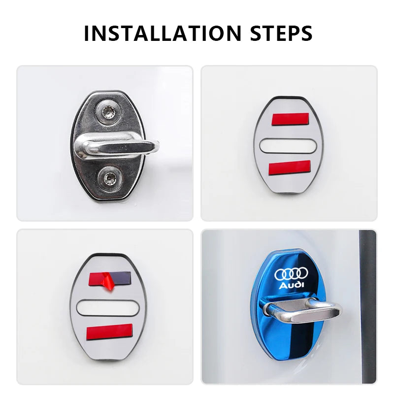 4PCS Car Door Lock Cover  For Audi