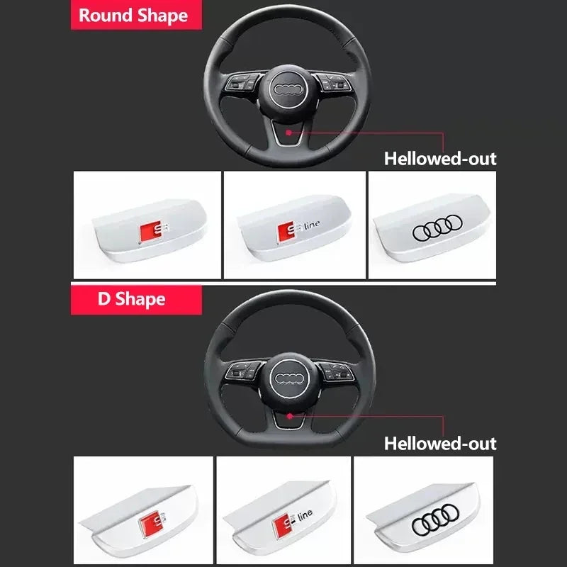 Round/D Shaped Car Decorative Sticker for Audi Sline