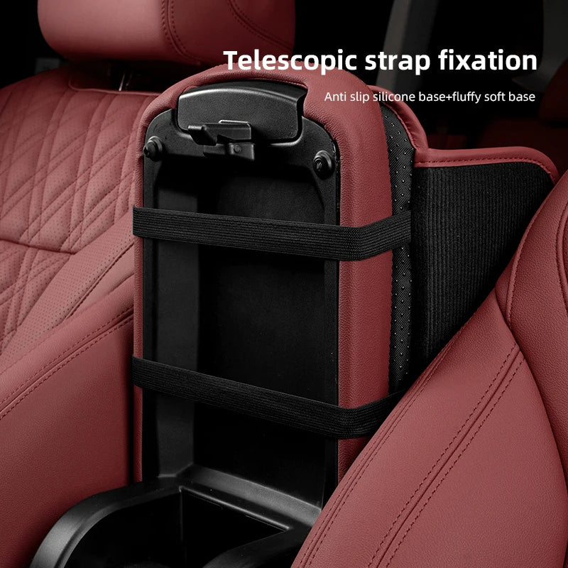 Car Armrest Mat Center Console Leather Protection Cushion For Audi